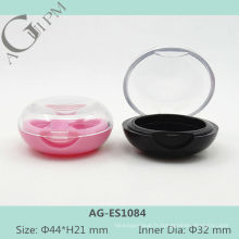 Transparent couvercle une grille ronde ombre à paupières cas AG-ES1084, AGPM empaquetage cosmétique, couleurs/Logo personnalisé